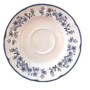 Baker Hart Stuart BLUE GARDEN 6” SAUCER Floral Delft Flower Japan Cottagecore